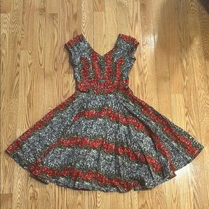 Love Ur Look Vintage Inspired Roses Dress Size M
